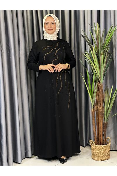Butik büyük beden Viscose Combed Cotton Dress