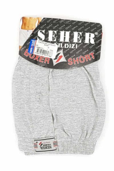 Seher Yıldızı Seher 0008 Men's Gray Plain Boxers - Pack of 10
