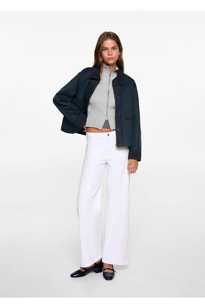 Mango Teen Zippered knitwear cardigan