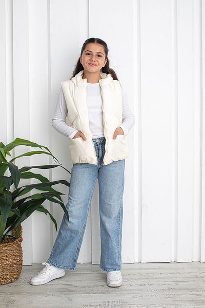 NESKA Vestă albă unisex pentru copii