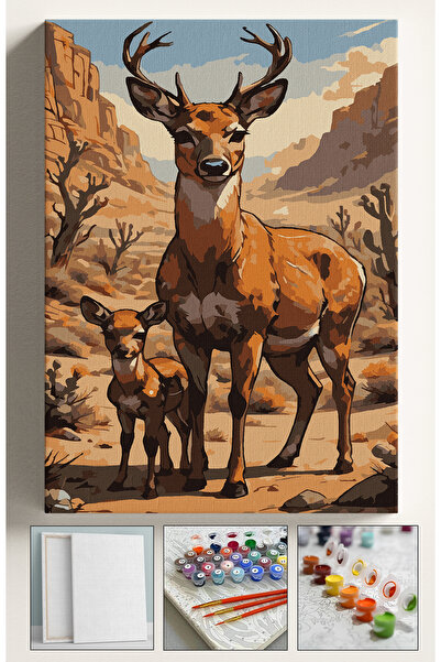 Sulepas Sayılarla Boyama Çerçeveli Hobi Seti Numaralı Tuval Fırça Boya Dahil ...