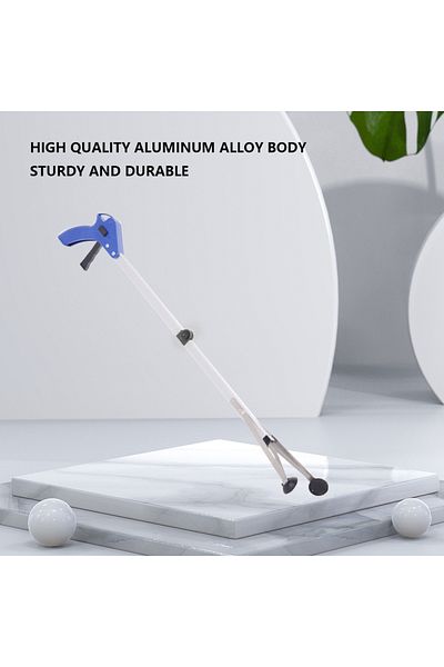 VKTECH 1pc Aluminum Alloy Grabber Reacher Tool Folding Garbage Clip Picker Extended Picker Pliers Sanita...