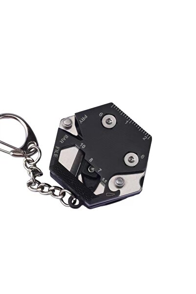 Choice أداة متعددة الوظائف سوداء اللون، سداسية الشكل، للاستخدام الخارجي، قابل...