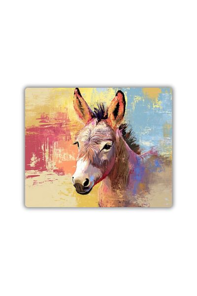lili hediyelik Πολύχρωμο Mouse Pad με στάμπα γάιδαρου 18x22 cm