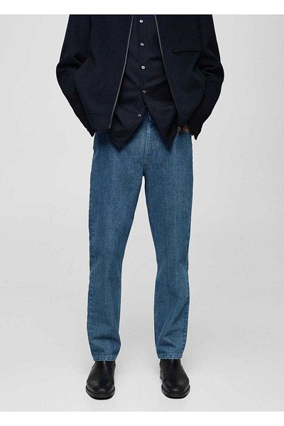 MANGO Man Blugi slim fit, spălați închis