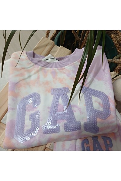 Seakids Kız çocuk Pullu Nakışlı Batik Sweatshirt Alt-Üst takım