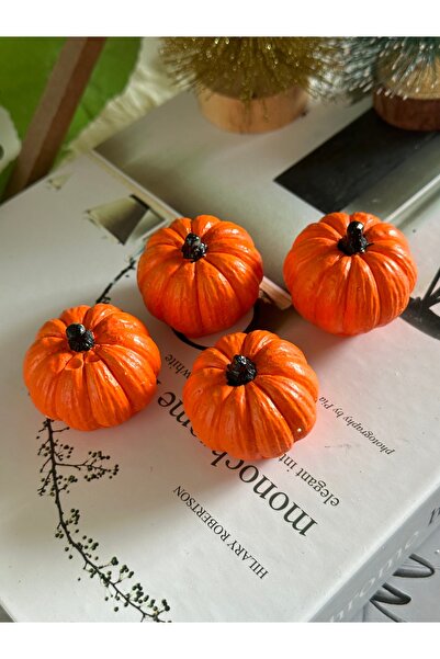 evdeki atölyem 4’lü mini dekoratif kabak biblo halloween