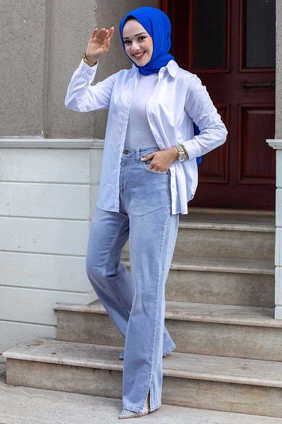 EBRUTESETTÜR Jeans with Slit Detail
