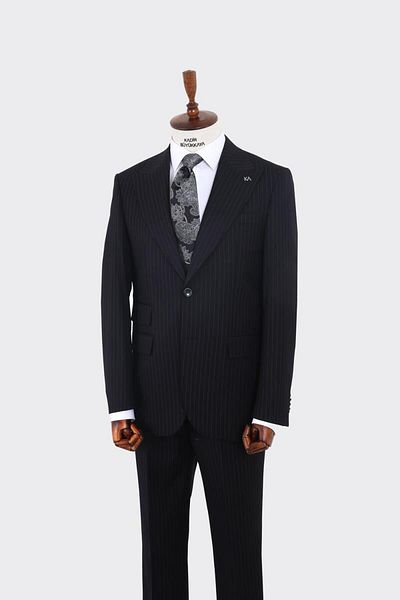 Kadir Büyükkaya Swallow Collar Two Button Men's Suit-Kaw1341W
