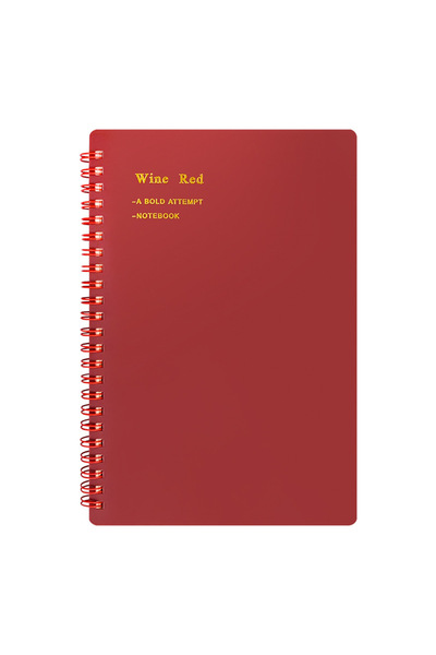 Choice A5 Wine Red A5 Vintage Spiral Notebook, 80 Sheets/160 Pages Memo Journal Diary Notebook Spiral Desig