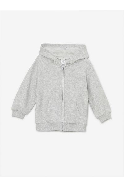 LC Waikiki سويت شيرت LCW Kids بغطاء للرأس وأكمام طويلة للفتيات