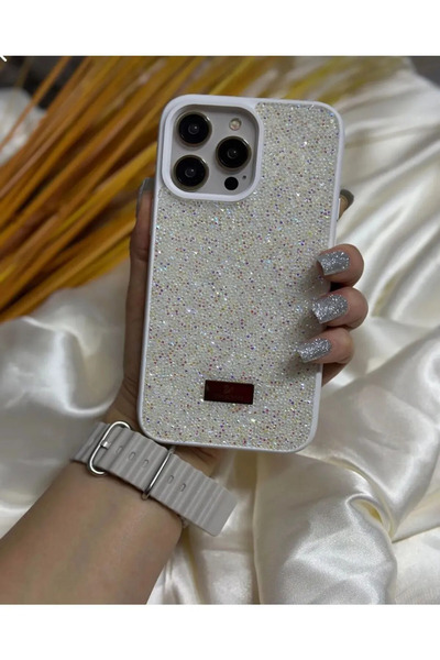 bekcase Iphone 13 Pro Uyumlu Parlak Pırlanta Taşlı Elmas Pullu Işıltılı Parıltılı Lux kılıf