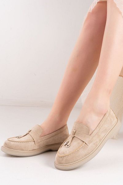 Katrina shoes Daily Transparent Sole Women's Loafer Suede Shoes