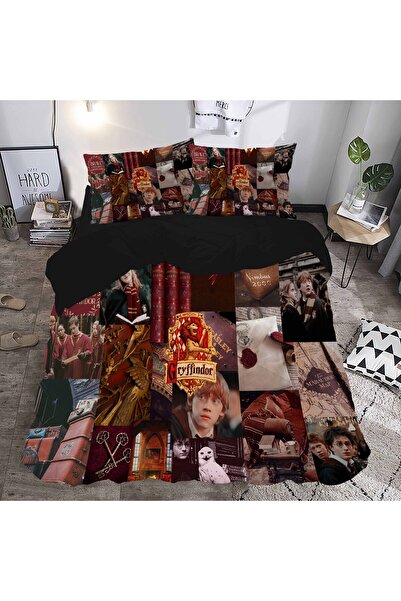hediyechy Hediye Nevresim Harry Potter 3d Baskılı Çift Kişilik Nevresim Takım...