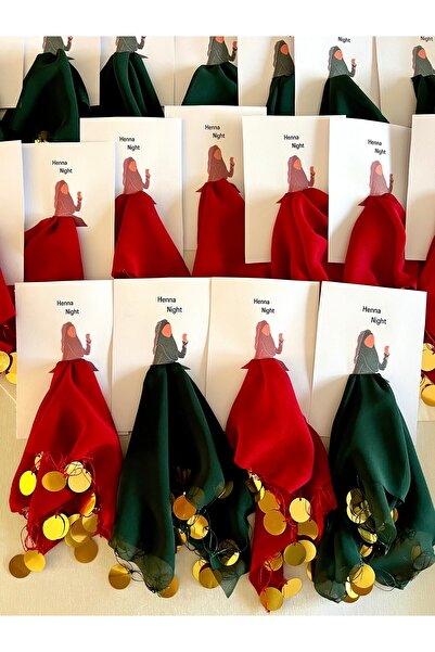 Larmina Decoration 10 Adet Süslemeli Mendil Kına Hediyeliği