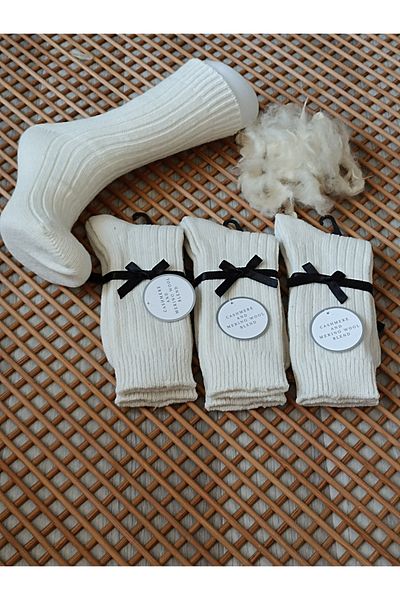 Rocks For Wool Cashmere Women's Socks 3 Pairs