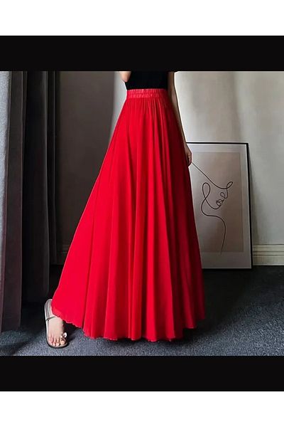 NALINCI Lined Silk Chiffon Skirt