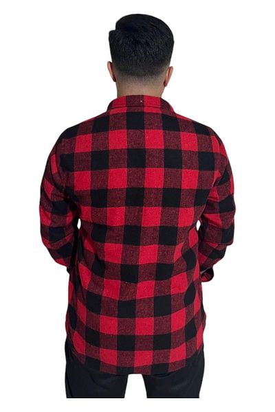 Pi Giyim Мъжка стандартна риза с дълъг ръкав Lumberjack