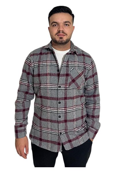 Pi Giyim Мъжка стандартна риза с дълъг ръкав Lumberjack