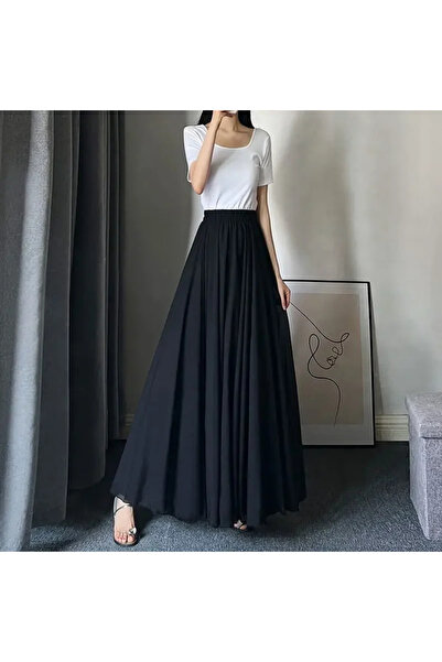 NALINCI İpek Şifon Etek Astarlı