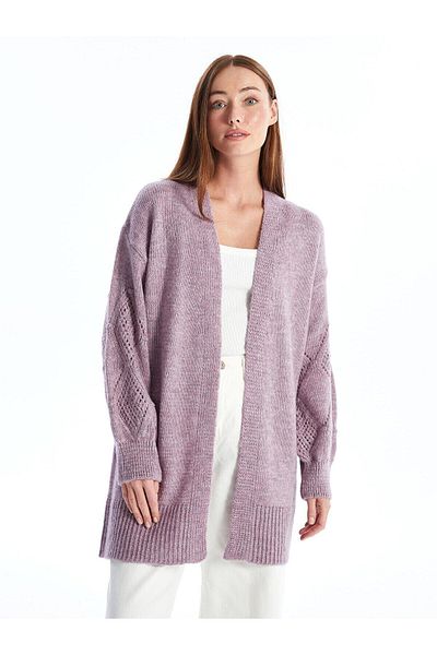LC Waikiki LCWAIKIKI Cardigan de bază cu guler șal cu mânecă lungă pentru femei