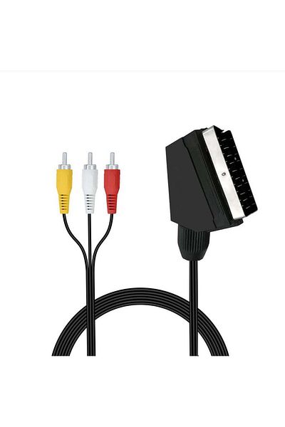Choice Euro Scart Cable Composite AV to Scart Adapter Cable Composite Video 3-RCA Plugs 21-PIN Scart ...