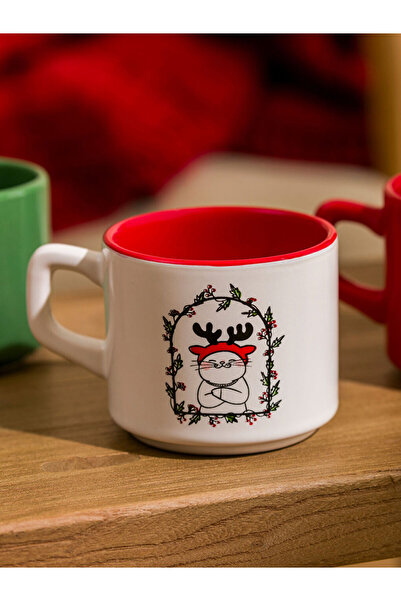 LC Waikiki Mixed Printed Ceramic Mug Set of 3 184 ml