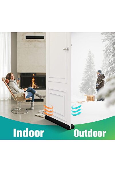 Ankaflex Kapı Altı Rüzgar Önleyici Isı Işık Önleyici Isı Yalıtım Süngeri Rüzgarlık Toz Soğuk Sünger 3 Adet