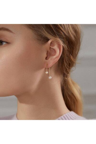 MİRSTAR Gerçek İncili Minimal Küpe