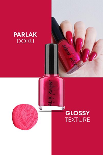 Alix Avien Sedefli Pembe Oje 105 - Yüksek Pigmentli Uzun Süreli Kalıcılık Hızlı Kuruma - Nail Lacquer 105