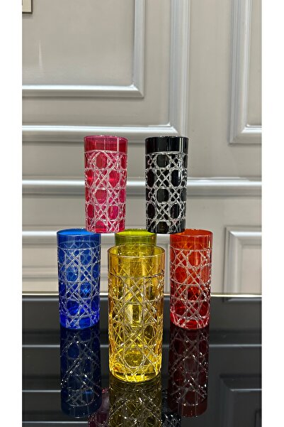 Turkuaz kristal Honeycomb Colored Cutting Handcrafted Soft Drink Water Cup
