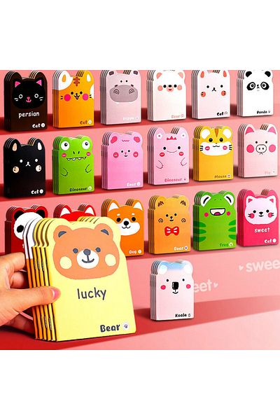 Choice 10PCS Notebook 10/20/40pcs Cartoon Cute Small Book Mini Pocket Notebook Portable Diary Note Children
