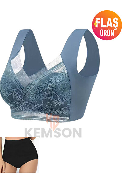 KEMSON Φθινόπωρο/Χειμώνας V λαιμόκοψη για γυναίκες με λεπτομέρεια από δαντέλα Δεν χρειάζεται σουτιέν Crop