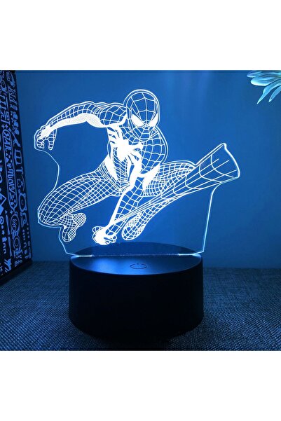 Hot Toys مصباح مكتبي LED ستيريو USB مع جهاز تحكم عن بعد سبايدرمان ثلاثي الأبع...