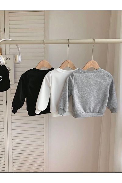 Serays moda Комплект от 3 детски памучни суитшърта за момичета/момчета