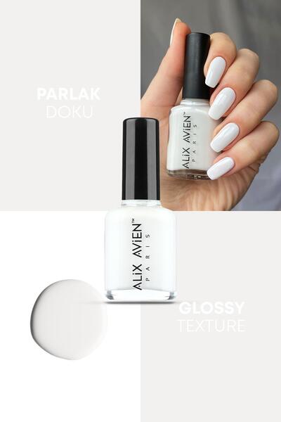 Alix Avien Süt Beyaz Oje 02 - Yüksek Pigmentli Uzun Süreli Kalıcılık Hızlı Kuruma - Nail Lacquer 02
