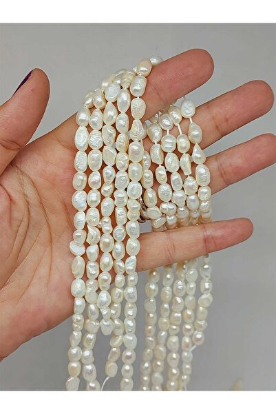 Yasamtohumu Намисто з білих натуральних перлин розміром 5-8 мм (53348)