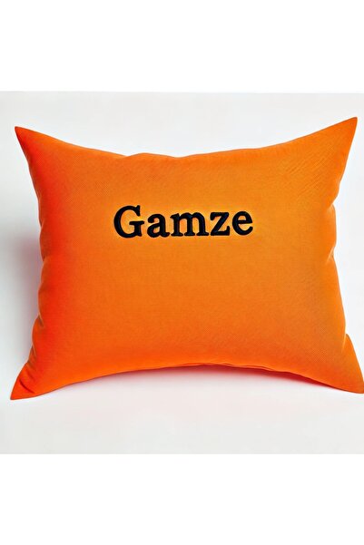 Demor Home KİŞİYE ÖZEL NAKIŞLI SOFT SERİES PORTAKAL RENGİ KIRLENT, YASTIK KILIFI