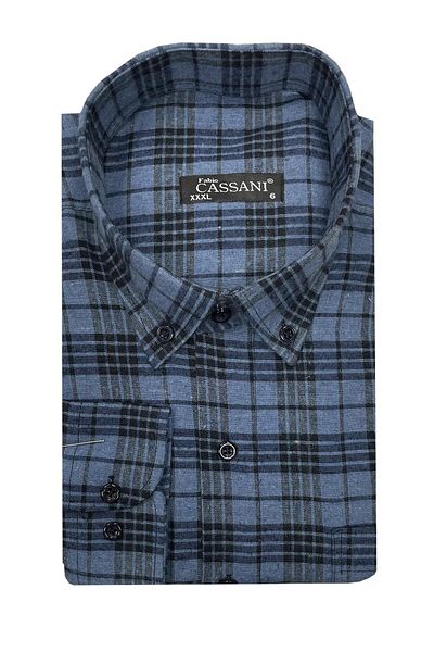 FABİO CASSANİ Ανδρικό πουκάμισο Fabio Cassani Plus Size Winter Cashmere-6947