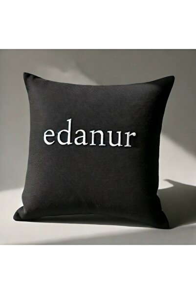 Demor Home KİŞİYE ÖZEL NAKIŞLI SOFT SERİES PANTER SİYAHI KIRLENT, YASTIK KILIFI
