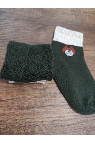 erceys Комплект детски зимни хавлиени чорапи от 5 части - среден маншет, чифт безшевни памучни