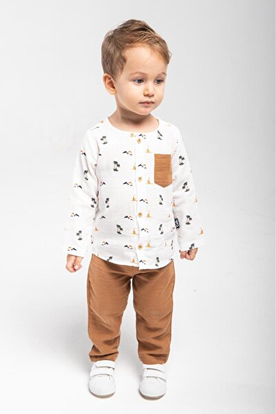 Çelix Kids Erkek Bebek&çocuk %100 Pamuk Müslin Bayramlık 2'li Takım