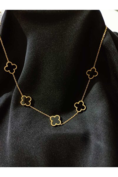 stainless steell Van Cleef Alhambra Model Black Color Steel Bracelet