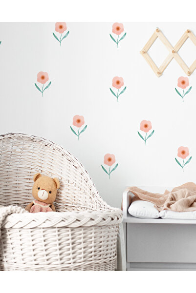 Sim Tasarım Pink Flower Dream Baby Room Decoration Wall Sticker