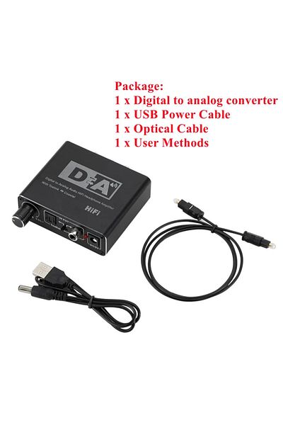 Choice PzzPss Hifi DAC Amp Digital To Analog Audio Converter RCA 3.5mm Headphone Amplifier Toslink Optic...
