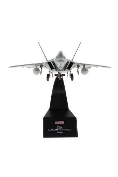 Choice 1/100th Die-Cast American F-22 Fighter Raptor Plane Aircraft Model Keepsake Raptor Aircraft Dieca...