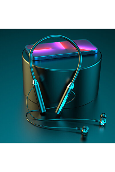 Choice black Wireless Fone Bluetooth Headset Hearing Aid Magnetic Extra Long Standby Neck Strap Hanging Wat