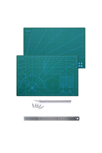 hobi24 Art Kesim Seti A4 + Kretuar + Cetvel