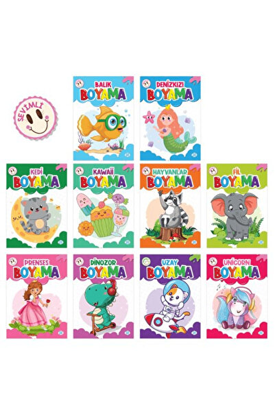 dokuzyayinlari Cute Coloring Set (10 Books) / Collective / Nine Children / 87...