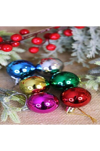 DÜVENCİ TİCARET Ornament pentru bradul de Crăciun, set de 6 bile de 4 cm
